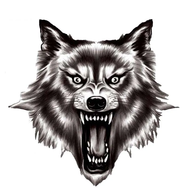 

Lifelike A Ferocious Wolf Quality Car Sticker Decal Cover Scratches Waterproofpvc 13.5CM X 13.2CM