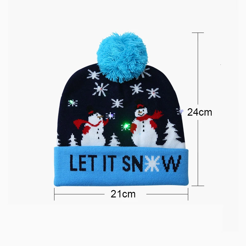 19 видов конструкций светодиодный Рождественский свитер вязаная шапка Рождественский светильник вязаная шапка для детей и взрослых для рождественской вечеринки
