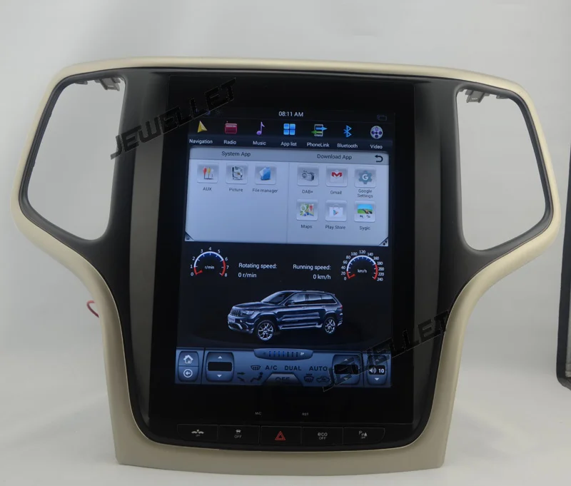 10," tesla стиль вертикальный экран android 9,0 шесть ядер автомобиля gps Радио Навигация для Jeep Grand Cherokee