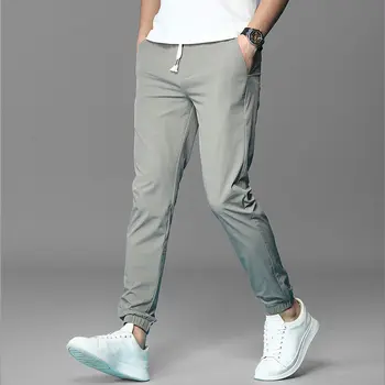 

2020 Spring And Summer New Youth Popular Male Korean Version Of Solid Color Beam Foot Pants Fashion Wild Casual Pants M-3XL