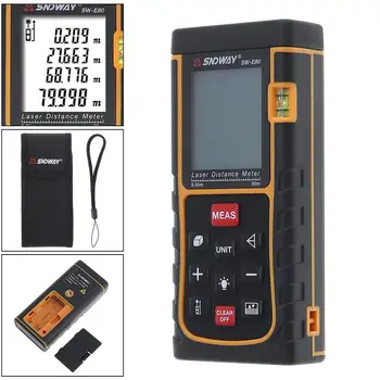 

SW_E80 80M Multi-function Laser Distance Meter with Level Instrument and Backlight Support Single Distance and Measuring