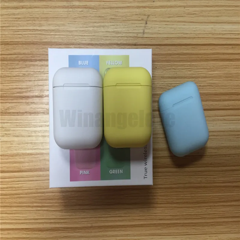 200 шт./лот, Macaron inPods, 12 TWS, V5.0, стерео беспроводные Bluetooth наушники, наушники для сотового телефона, сенсорная поддержка, лучше, чем i12