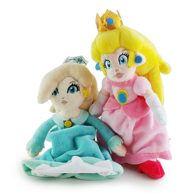 2 шт. Kawaii Супер Марио розовый синий принцесса плюшевая игрушка аниме милые мягкие PP хлопковые куклы для детей Рождественский подарок