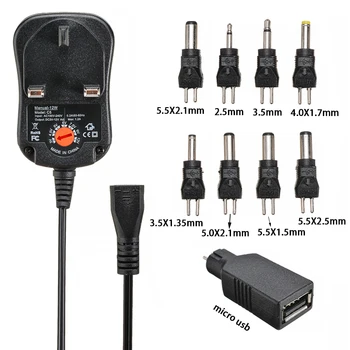

Adjustable Multi Voltage Power Supply Adapter Power AC DC Adapters 3V 4.5V 5V 6V 7.5V 9V 12V