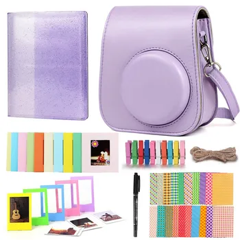 

NEW Fujifilm Instax Mini 11 Instant Film Camera Accessories Bundle Shoulder Strap Bag Case Stickers Photo Album Frames Set