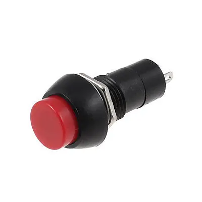 Красный колпачок AC 250V 3A SPST Мгновенный Тип кнопочный переключатель ВЫКЛ
