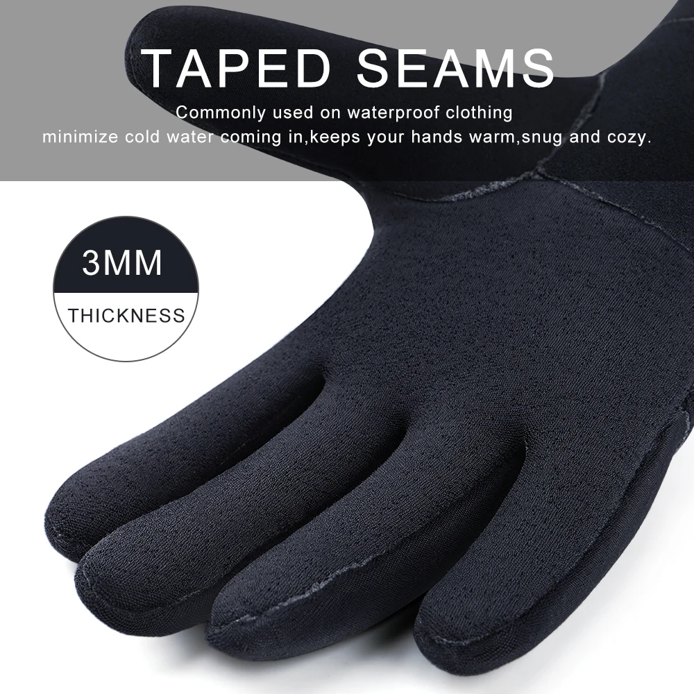 

CXWXC Wetsuit Gloves Winter Durable Neoprene Gloves Long Finger Gloves Flexible Thermal Scuba Diving Cycling Gloves Men Women
