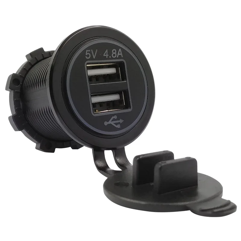 DIY 4.8A двойной USB разъем зарядного устройства водонепроницаемый выход питания двойной USB Быстрая Зарядка адаптер для iPhone смартфон автомобиль лодка морской RV