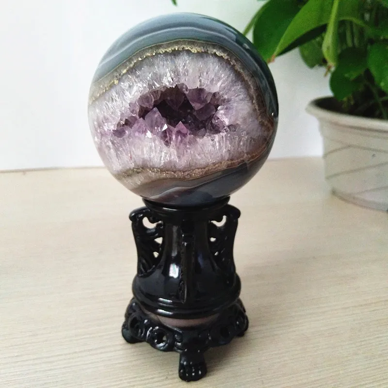 80 85 мм натуральные камни кристаллы Druzy agate geode украшение для дома агат с открытым сферическим кластером druzy
