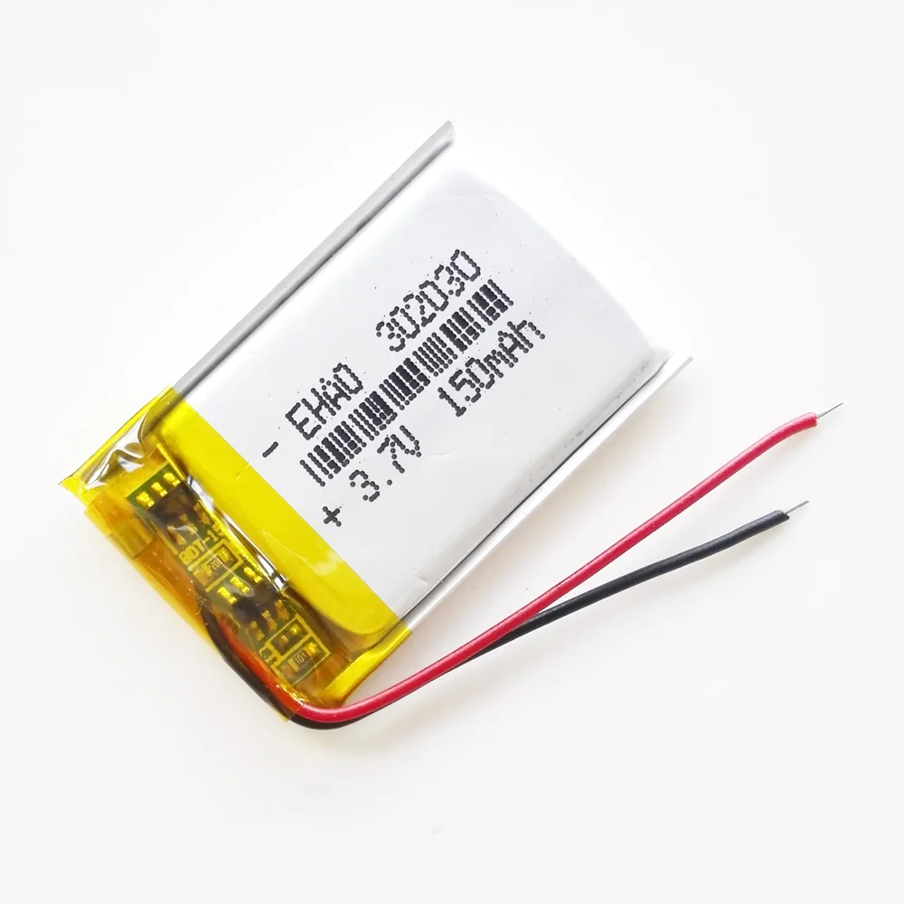 Lot 10 PCS 3.7V 150mAh Lithium Polymer LiPo Rechargeable Battery 302030 For GPS PSP Bluetooth Speaker DVD Vedio 4