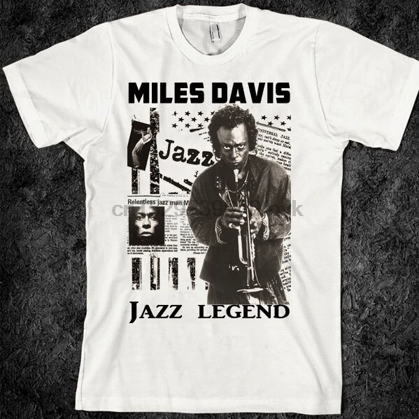 Джаз миль Дэвис футболка Черная истории музыки Джона Колтрейна SZ S-2XL(3) | Мужская