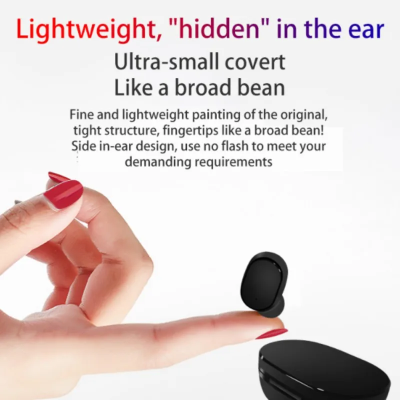 A6L Bluetooth 5 0 Earbuds LED Battery Display Charging Case Mini Size Compact Wireless Music Ear Buds