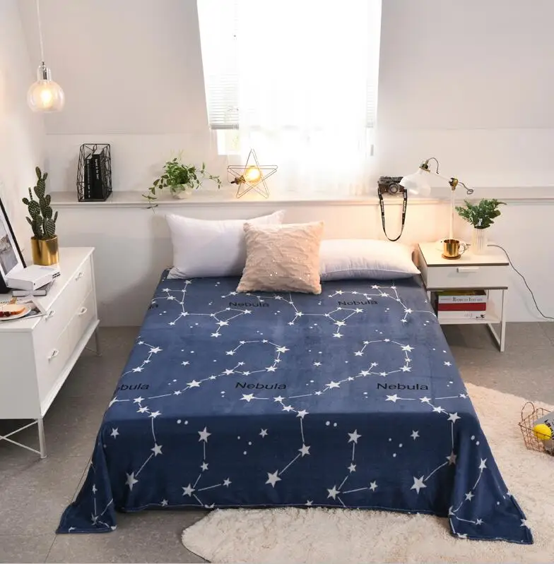 fanxing diandian LREA blue stars одеяло из кораллового флиса плед для постельных принадлежностей или дивана путешествия be usd бросок осень и лето - Цвет: fanxing diandian