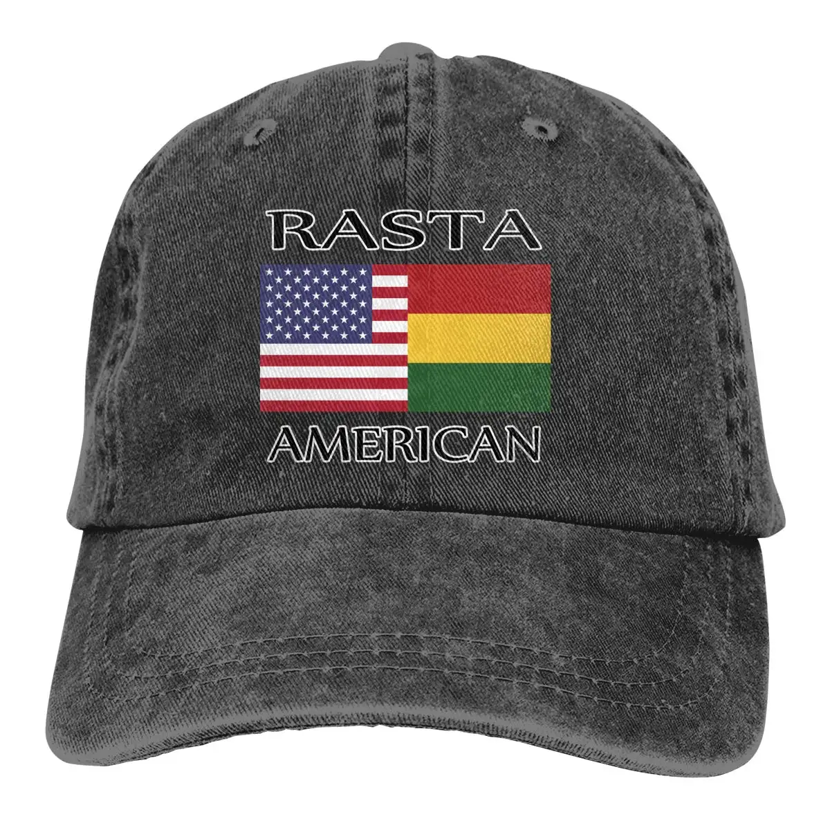 Раста американский флаг мужчины и женщины регулируемые бейсболки джинсовая ткань шляпа от солнца