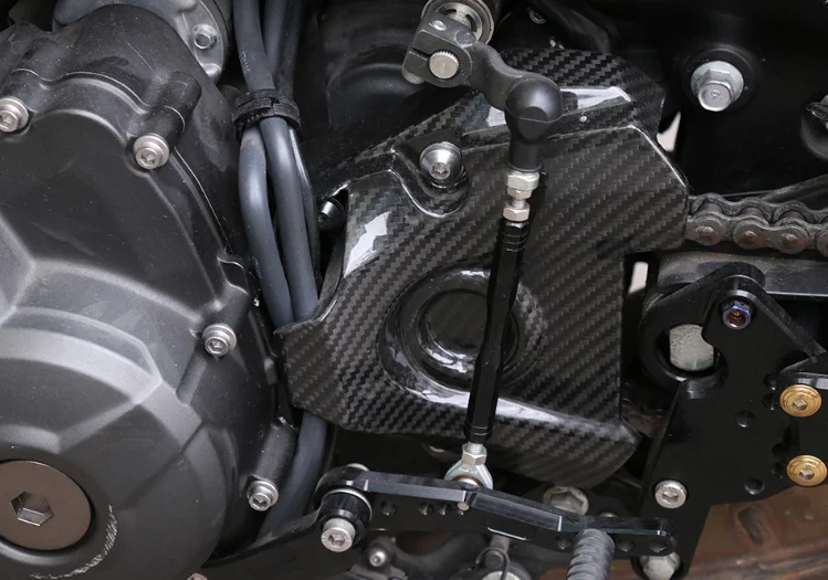 Для Yamaha MT09 FZ09 углеродное волокно цепь крышка оболочки маленький зуб крышка