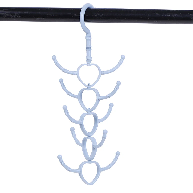 Rotatable 10 Claw Hook Hanger Tie Silk Scarf Coat Rack Plastic Hook Rack