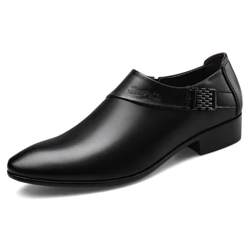 

New Men Business Dress Shoes Brown Male Leather Shoes Man Classic Plus Size Loafers Luxury Mens Shoes Formal Wedding Shoes