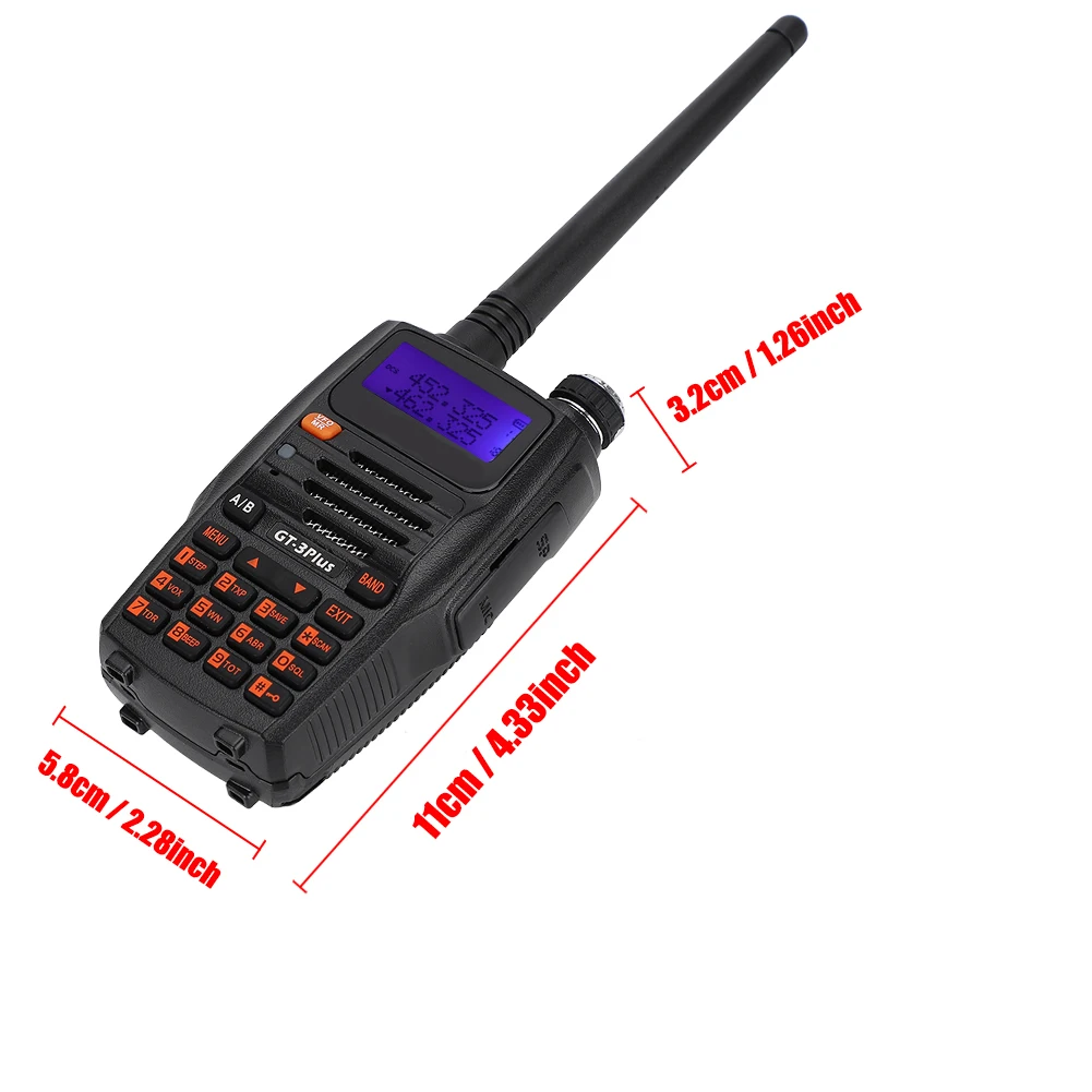 SOONHUA VHF UHF двухдиапазонный беспроводной портативный Радиоприемник Walkie Talkie комплект ЖК-дисплей Поддержка режима сканирования встроенный ключ блокировки для GT-3PLUS