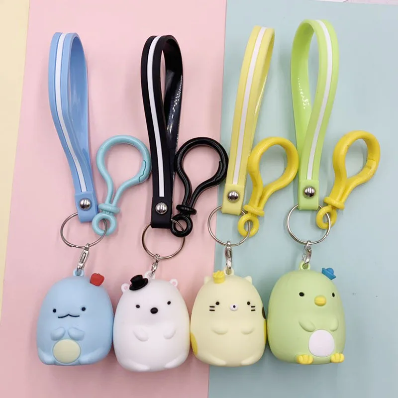 Sumikko Gurashi ПВХ ключ подвеска брелок Маленькая подвеска для детей Девочки Мальчики Juguetes игрушки для детей день рождения Рождественский подарок