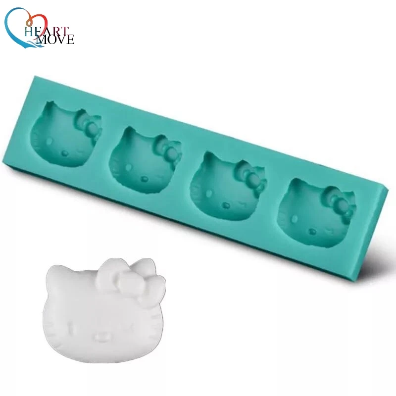 HEARTMOVE New  DIY Cat Biscuit Cake Decoration Tool Cat Shape Silicone Fondant Mold Chocolate Soap Mold Bakeware Cake Tools 9308