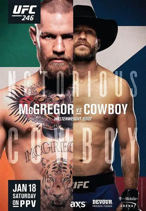Лот стиль выбрать Conor McGregor vs ковбой Cerrone Художественная печать Шелковый постер