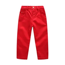 Новинка года; Стильные брюки для мальчиков; сезон весна-осень модные детские однотонные прямые спортивные штаны в Корейском стиле