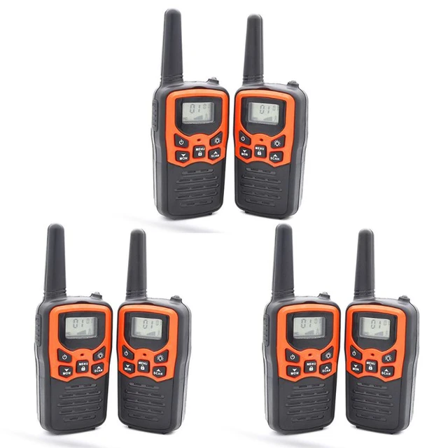 Walkie Talkies de largo alcance para adultos, paquete de 6 Radios