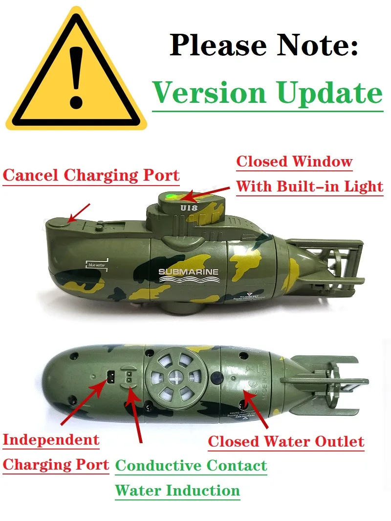 High speed motor Remote control 3311M Model 6CH simulation submarine Electric Mini RC Submarine Kids Children Toys gift For Boy rc submarine