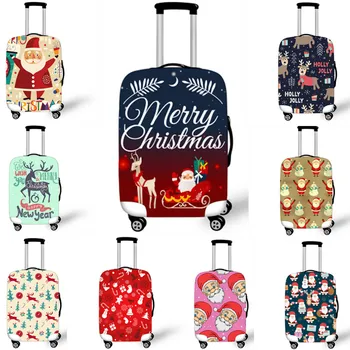 

Christmas Holiday Trip Case Thick Elastic Dustproof Luggage Protective Covers Zipper 18-32 inch Trunk Suitcase TravelAccessories