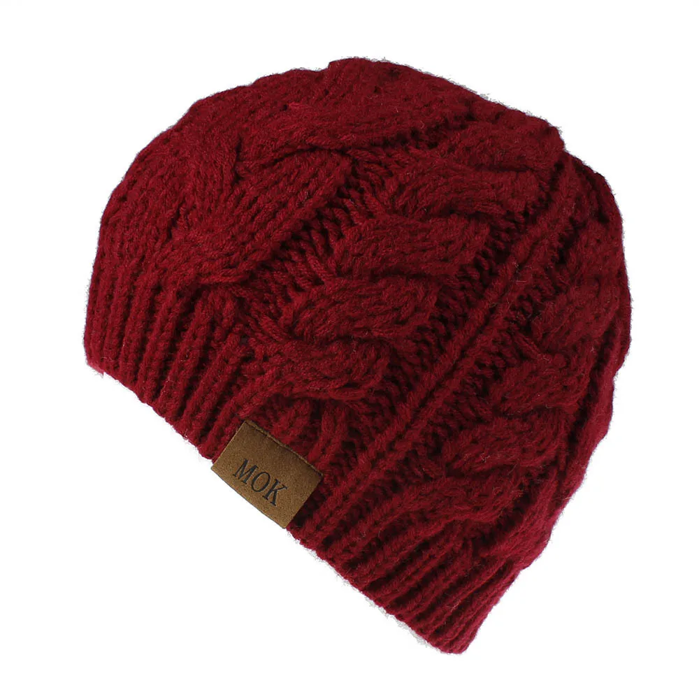 Beanie Tail мягкий эластичный вязаный кабель женский хвостик беспорядок шапка Beanie хвост шапка зимняя однотонная шапка в рубчик - Цвет: claret-red