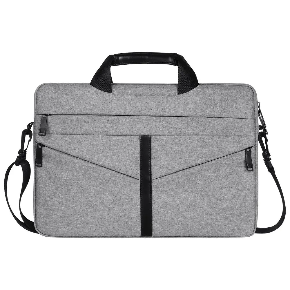 HEFLASHOR сумка для ноутбука 13 14 15 дюймов Сумка для ноутбука Компьютерная сумка через плечо портфель чехол для Macbook - Цвет: Grey