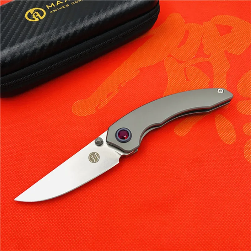 Maxace samurai original folding knife G10 handle K110 steel sand light small folding knife outdoor camping fishing tool - Цвет: Tangerine peel