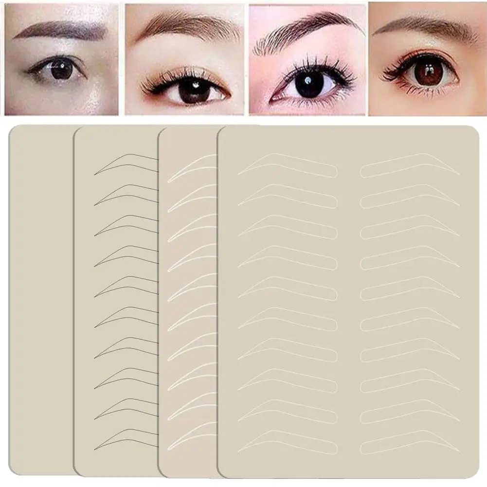

Practice Latex Skin Permanent Makeup Eyebrow Tattoo Dotting Supplies Training No Eyebrow Both Needed Side Ink Microblading R0M5