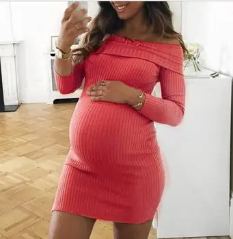 

2020 Solid color one-shouldered dress women