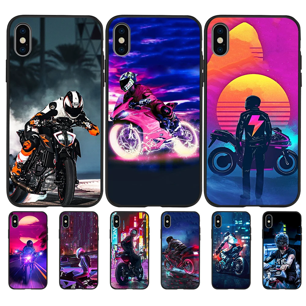 Мотоцикл мальчик девочка крутая улица для iPhone X XR XS 11 Pro Max 5 5S SE 6 6S 7 8 Plus Oneplus 5T Pro 6T чехол для телефона чехол