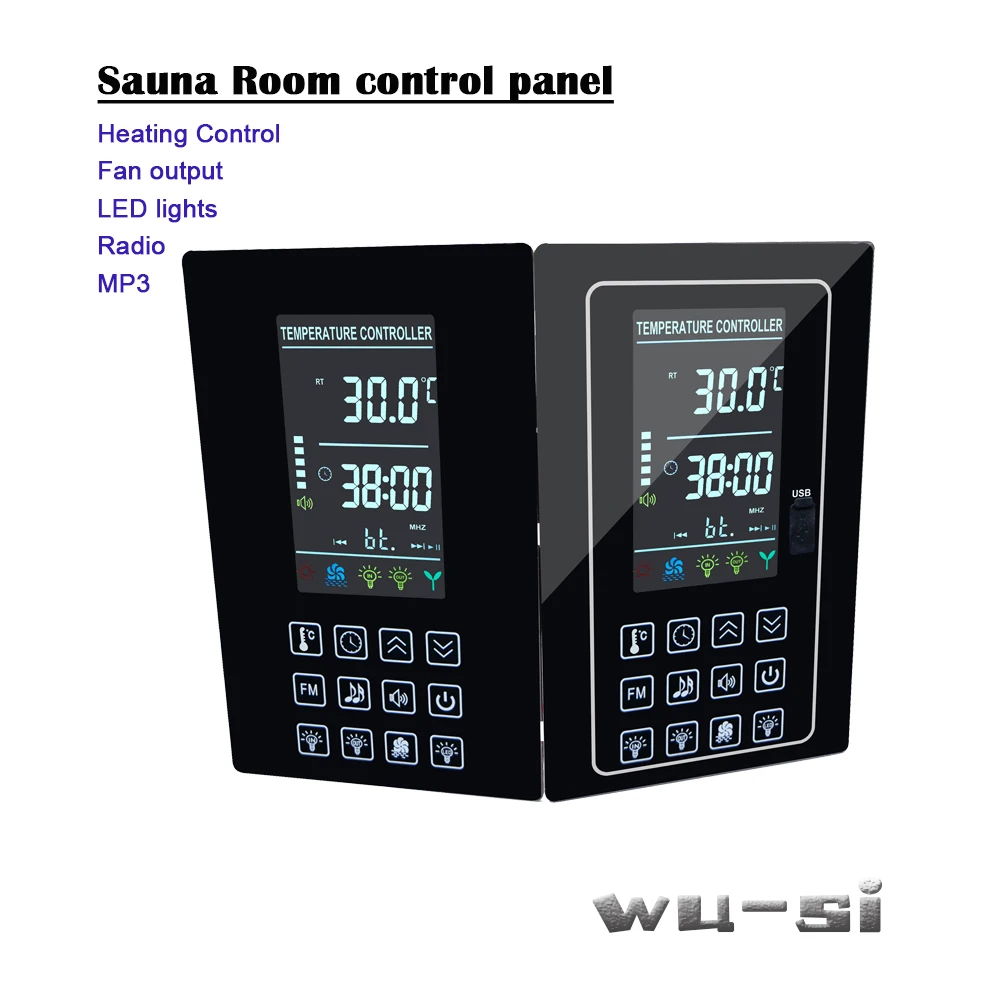

Sauna heating controller, blue LCD screen with multifunctional application