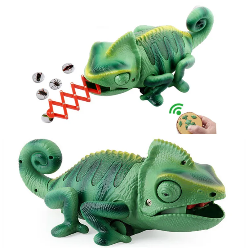 2.4G Remote Control Chameleon Lizard Pet Intelligent Electronic Parent Child Game Toy High Simulation Tail Swing Eat Insect Gift 3