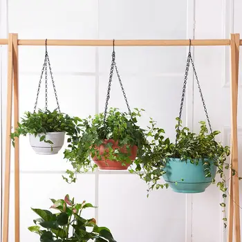 

Hand Made Rattan Flower Basket Green vine Pot Planter Hanging Vase Container Wall Plant Basket For Garden gb92