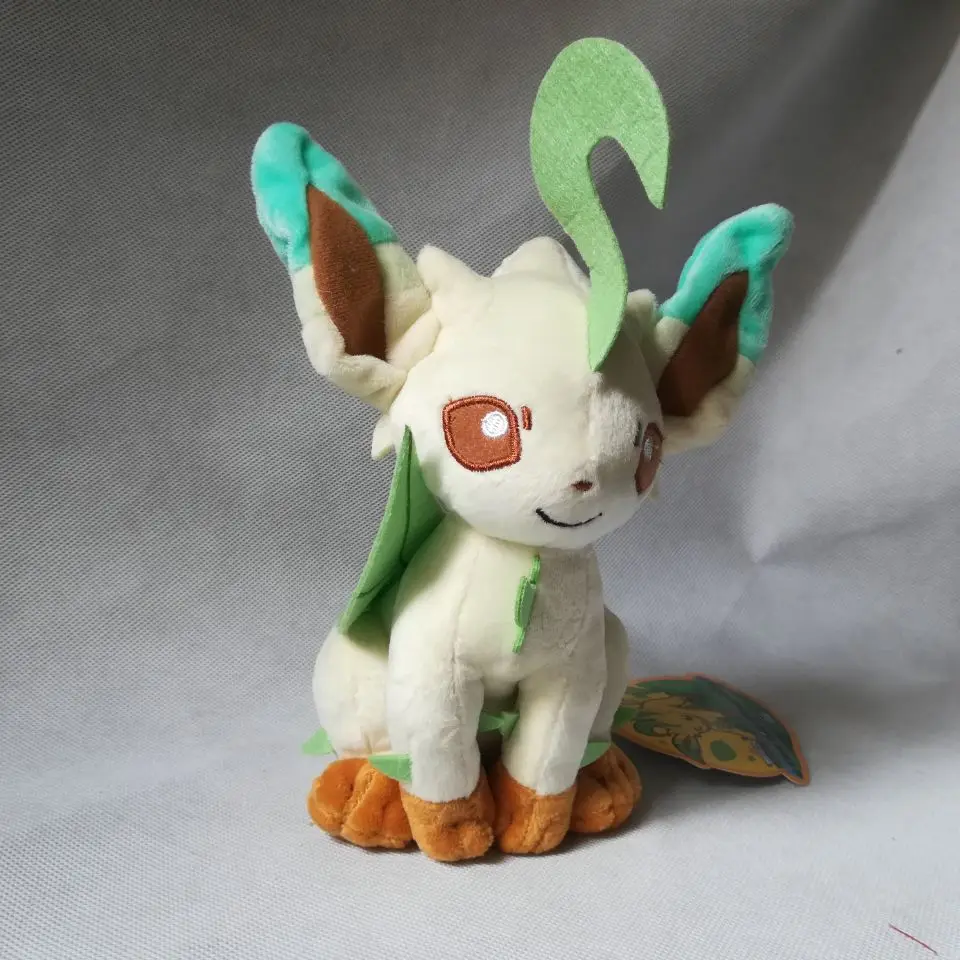 Около 20 см аниме на корточки Leafeon Плюшевые игрушки Мягкая кукла детские игрушки подарок на день рождения b0689