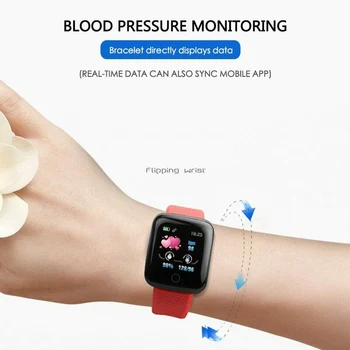 

116 PLUS Color Screen Smart Watch Heart Rate Blood Pressure Waterproof Fitness Tracking Watch AS99