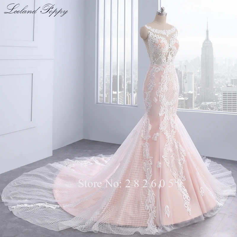 Vestido de Noiva женские свадебные платья русалки без рукавов с кружевным орнаментом длиной до пола Соборные Свадебные платья на Прокат