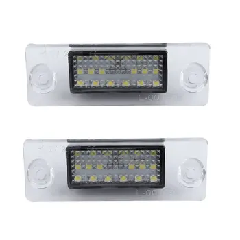 

1Pair Car LED License Number Plate Lights Lamps 12V 200mA SMD3528 18LED Special For Audi A4 A3 S5 Car Lights Lamps