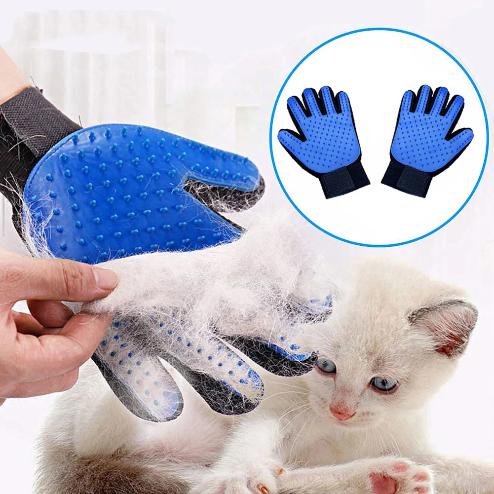 Guantes de aseo para mascotas, cepillo para quitar el pelo de perros y gatos, limpieza y masaje de peines