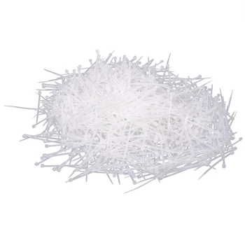 

1000 Pcs White Plastic Cable Zip Tie Fasten Wrap 60mm x 2mm