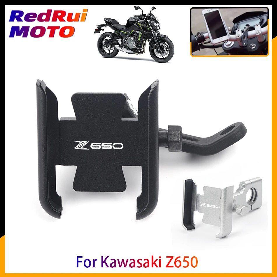 

Держатель для мотоцикла Kawasaki Z650 Z 650 с ЧПУ, алюминиевый держатель для GPS навигатора, кронштейн для руля зеркала заднего вида, аксессуары