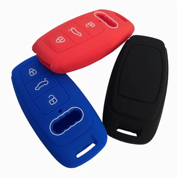 

silicone car key fob cover case New For Audi A6L A8 A7 E-tron Q8 C8 D5 2020 2019 2018 Car styling Accessories