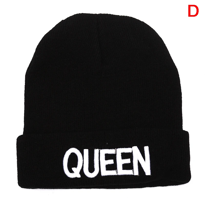 Новые шапки KING QUEEN, шапки для пар, теплые зимние осенние эластичные вязаные головные уборы для мужчин и женщин, лыжные спортивные шапки