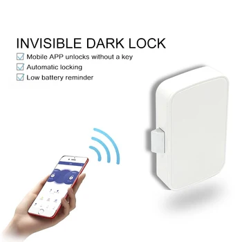 

New 2020 Smart Bluetooth APP Drawer Lock Lockless Invisible Lock File Cabinet Lock Wardrobe Lock Drawer Switch
