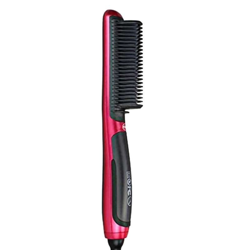 

Smooth Electric Ironing Electric LCD Display Lcd Brush Fast Comb Straight Hair European Plug