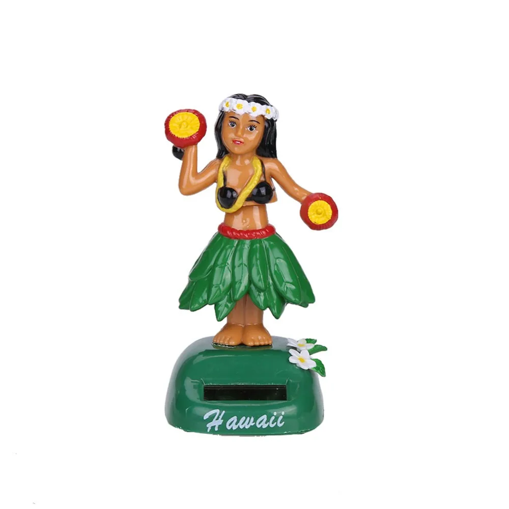 Экологически чистая и энергосберегающая Гавайская девушка, Солнечная Автомобильная декорация, красивая трава, юбка-качели, офисные принадлежности для автомобиля